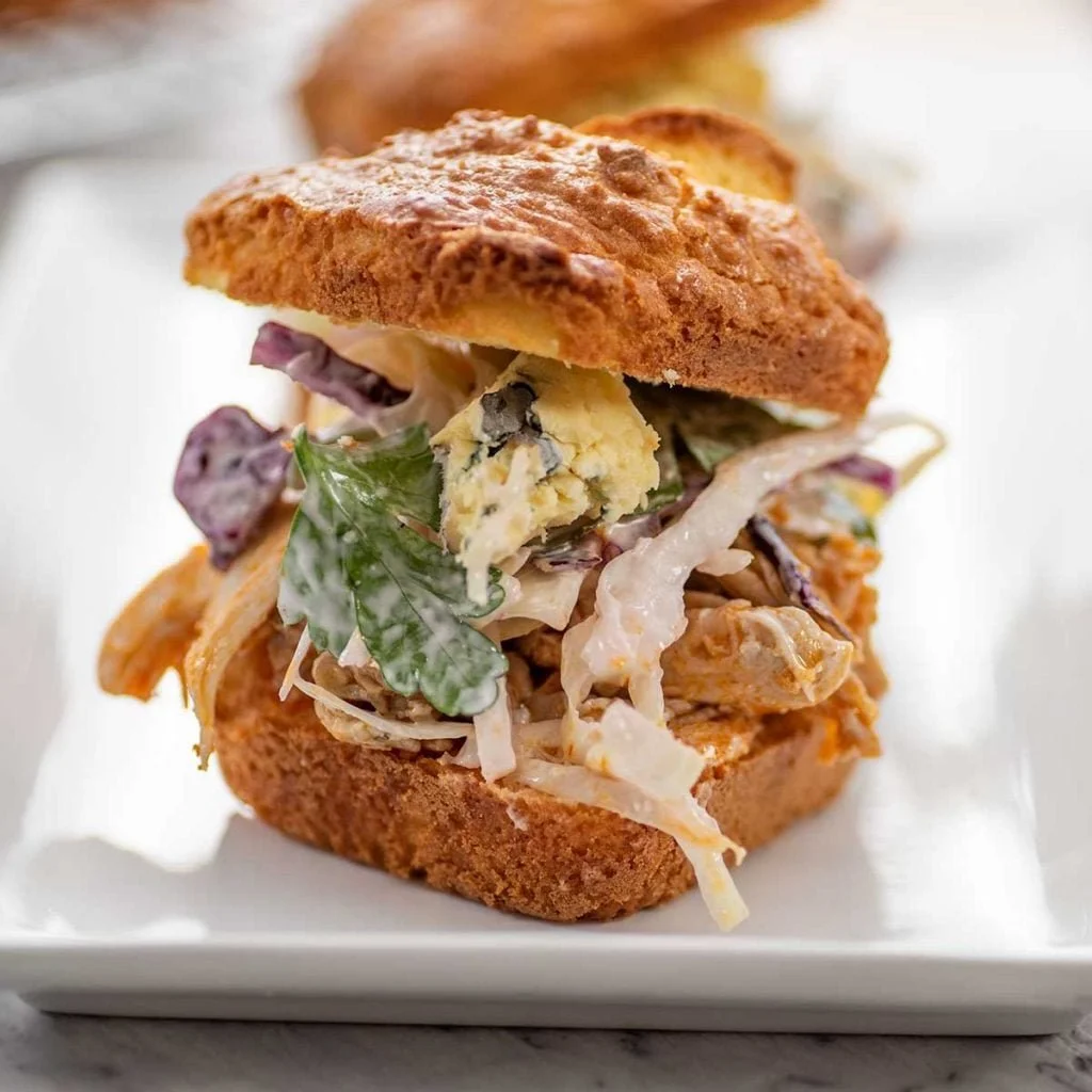 Keto Buffalo Chicken Sliders made in an Instant Pot