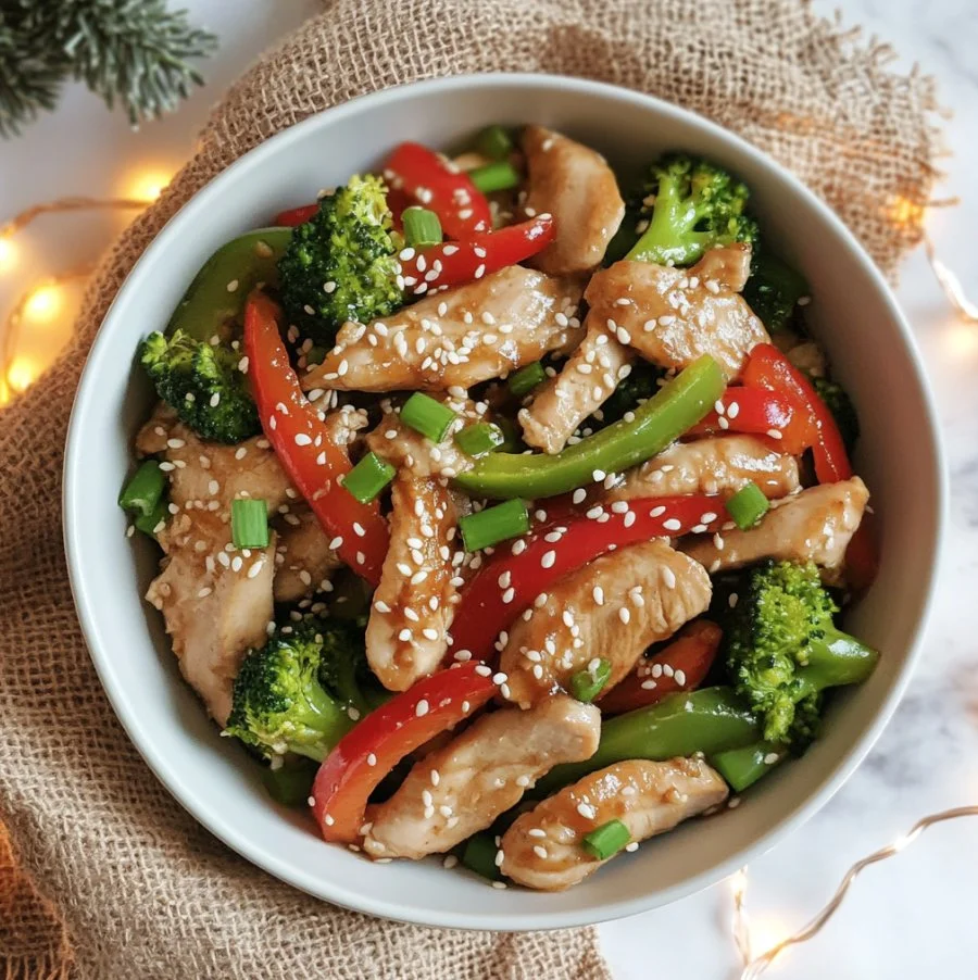 Keto Chicken Stir Fry with colorful vegetables