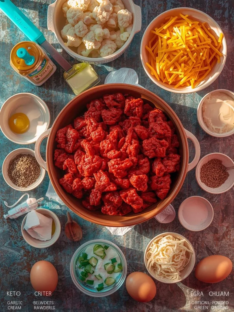 Quick Dinner Keto Casserole in a baking dish, perfect for low-carb meals